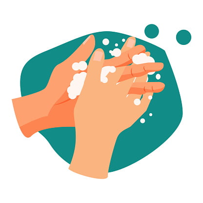 Hand washing stations and protocols have been improved at Muskoka Woods, an overnight summer camp in Ontario illustration of hands being washed.